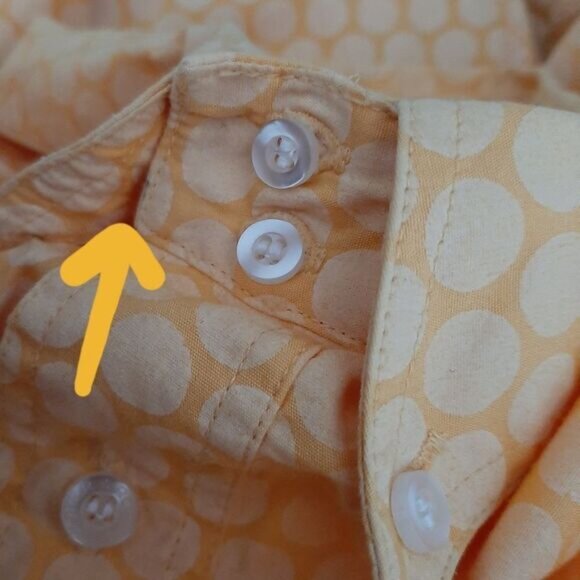 ROPER 100% Cotton Button Down Casual Shirt Yellow Dot Pattern Men's Sz XL Flawed - Picture 14 of 15